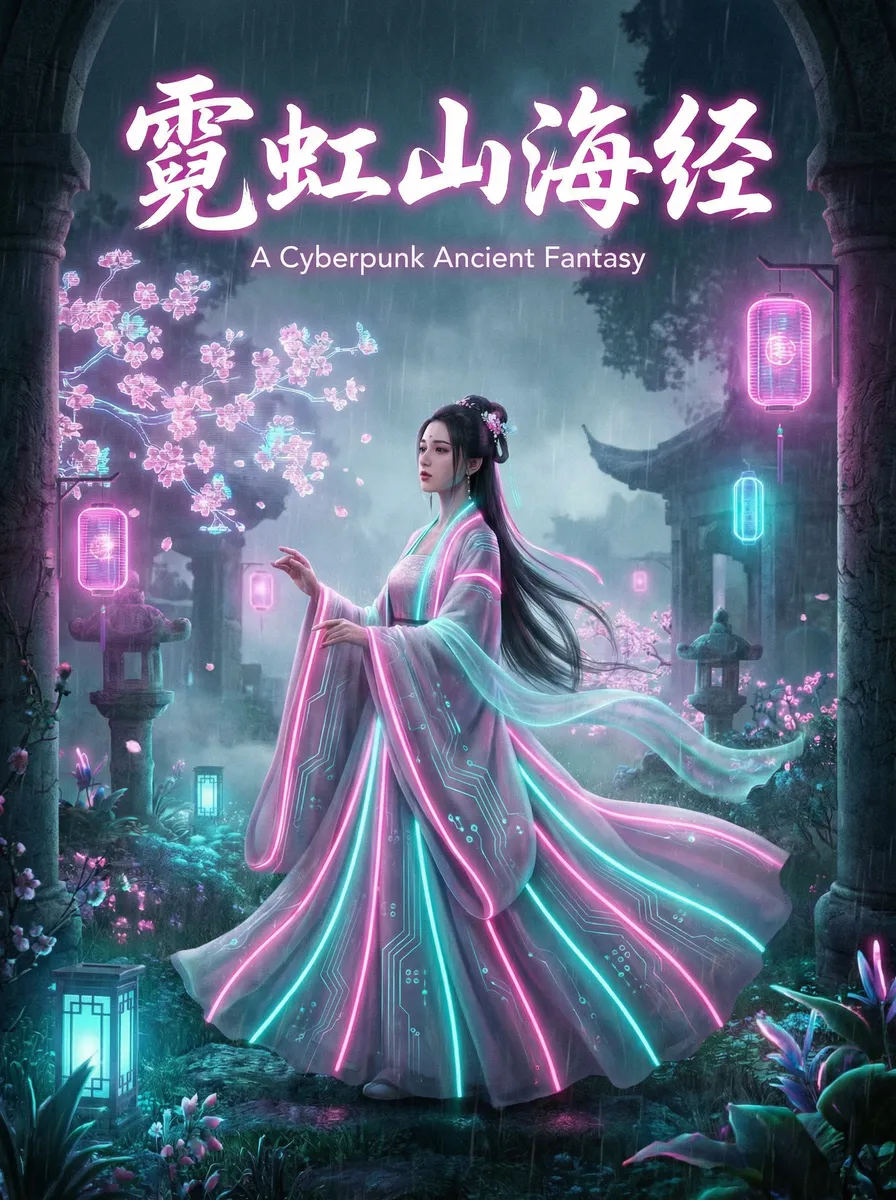 如何把自己弄到喷泉视频 古风奇缘短剧 - 霓虹山海经海报